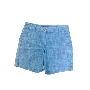 Talbots Size 6 Chambray Shorts 7” Inseam